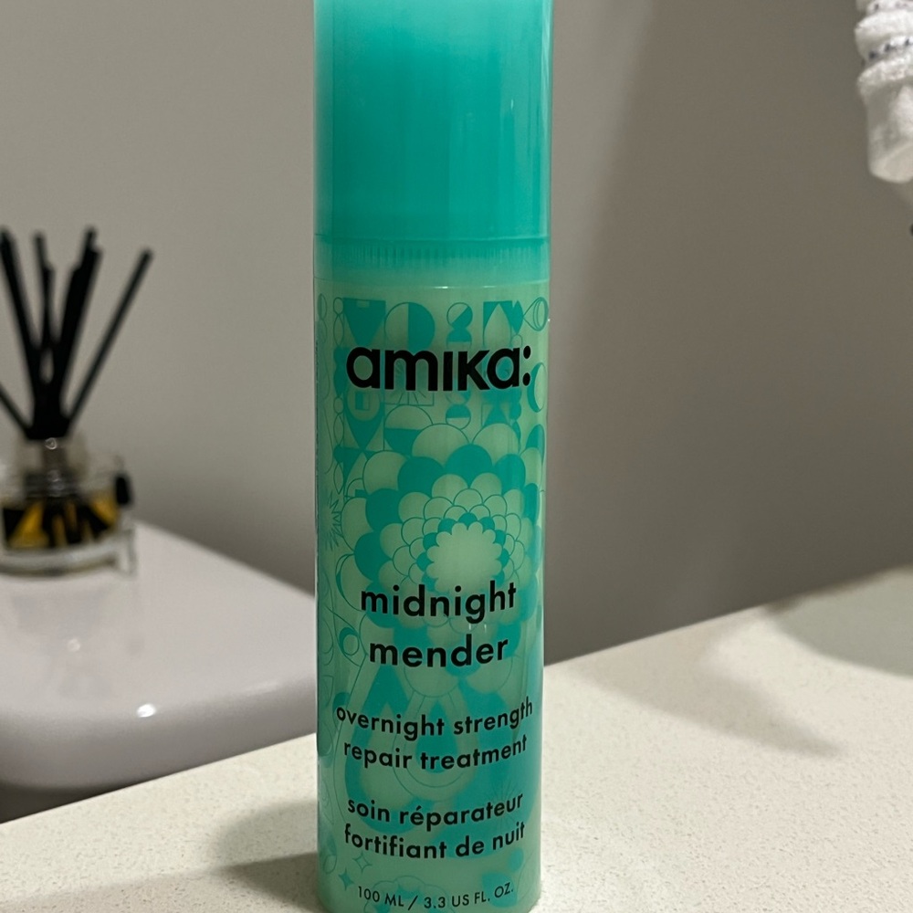 Amika Midnight Mender in Teal Packaging